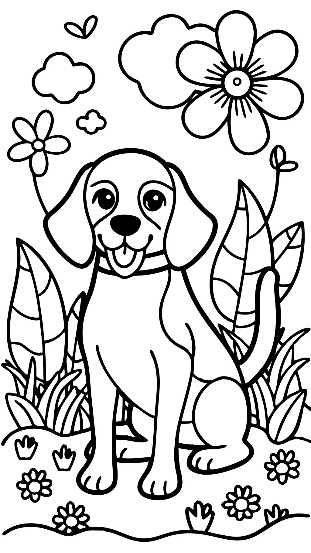 coloring page beagle